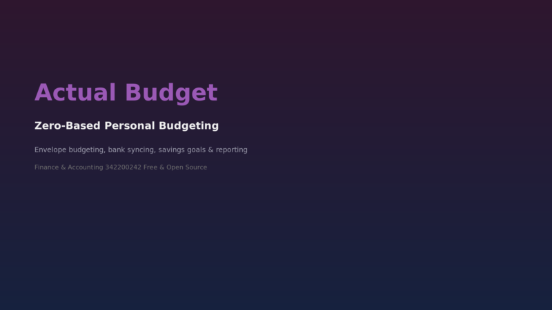 Actual Budget