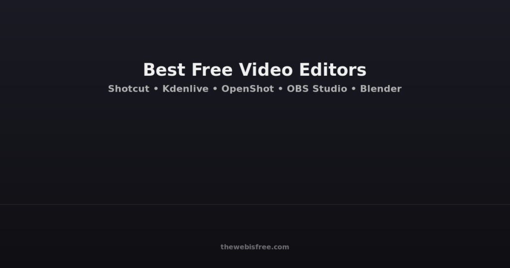 Best Free Video Editors