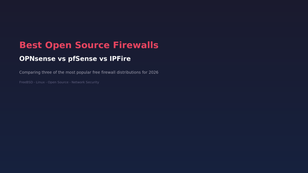 Best Open Source Firewalls: OPNsense vs pfSense vs IPFire