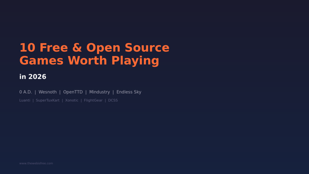 10 Free & Open Source Games Worth Playing in 2026