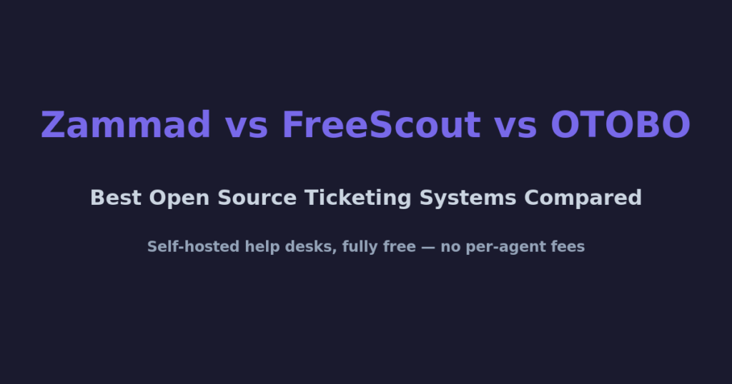 Zammad vs FreeScout vs OTOBO — Best Open Source Ticketing Systems Compared