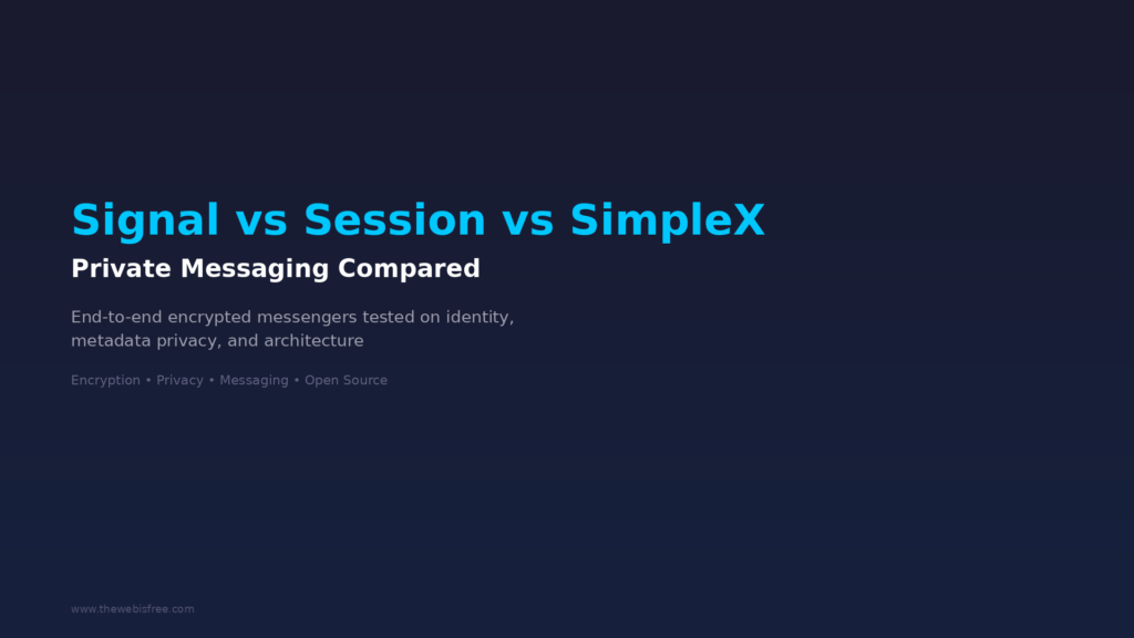 Signal vs Session vs SimpleX Private Messaging Compared
