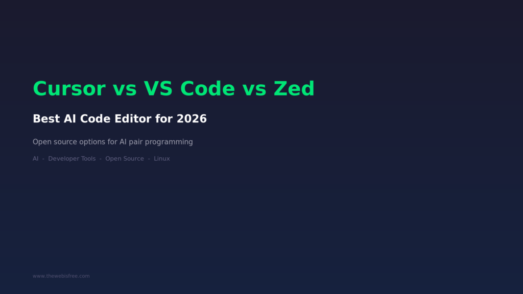 Cursor vs VS Code vs Zed - Best AI Code Editor for 2026