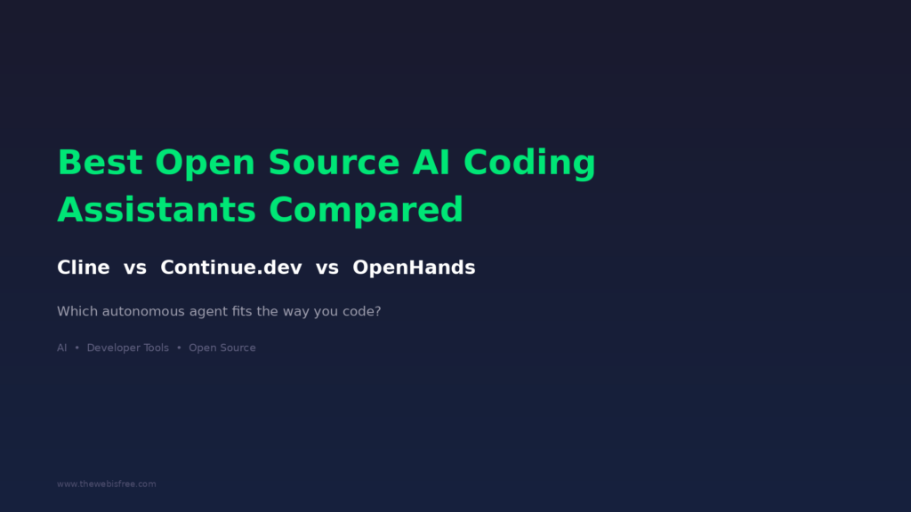 Cline vs Continue.dev vs OpenHands — Best Open Source AI Coding Assistant