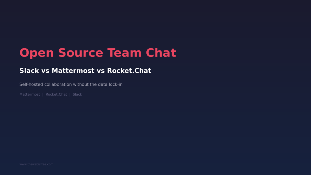 Slack vs Mattermost vs Rocket.Chat - Open Source Team Chat