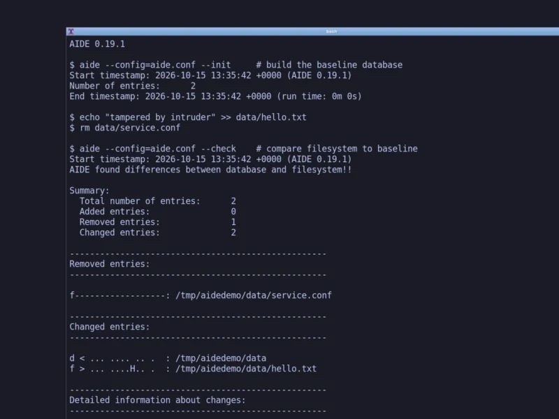 AIDE (Advanced Intrusion Detection Environment)