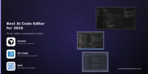 Cursor, Visual Studio Code and Zed code editor interfaces compared