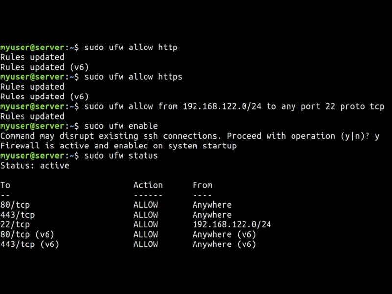 ufw (Uncomplicated Firewall)