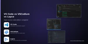 VS Code vs VSCodium vs Lapce - open source code editors compared, with real screenshots of each editor